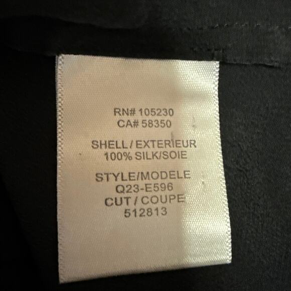 Equipment 100% Silk Black Short Sleeve Collar Mini Polo Shirt Shift Dress Size S - Picture 4 of 4